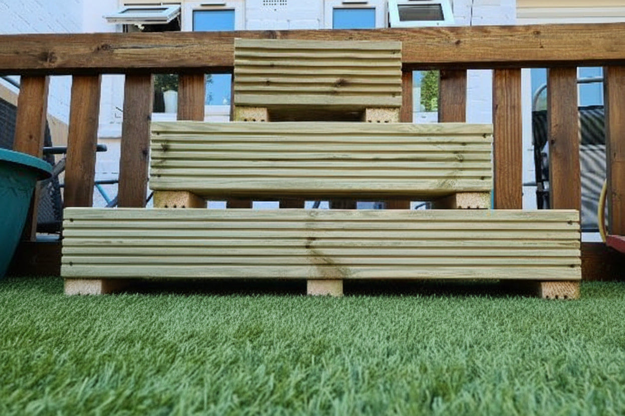 22cm Wide Wooden Decking Planters