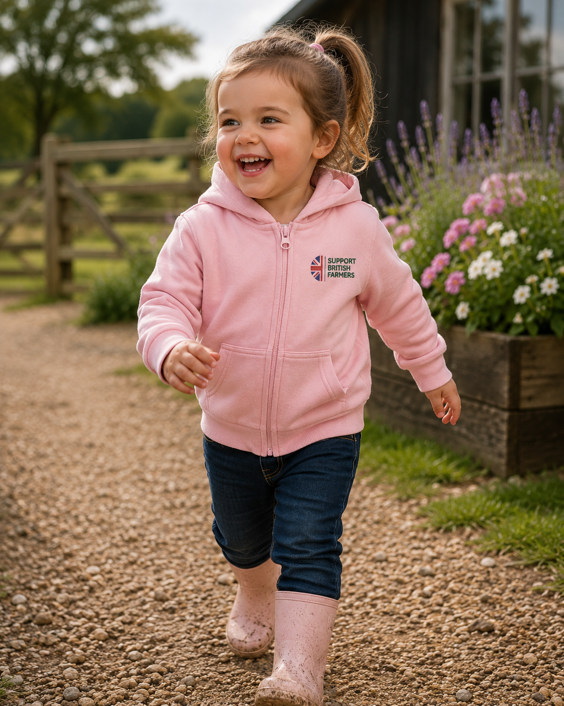 Baby Farmer Hoodie Embroidered Support British Farmers