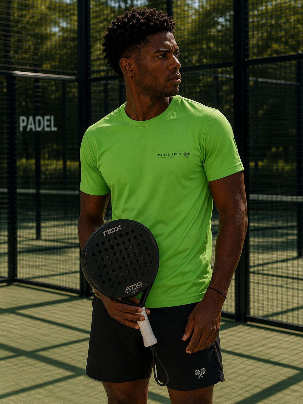 PADEL APEX - Mens Performance T-Shirt - Lightening Green