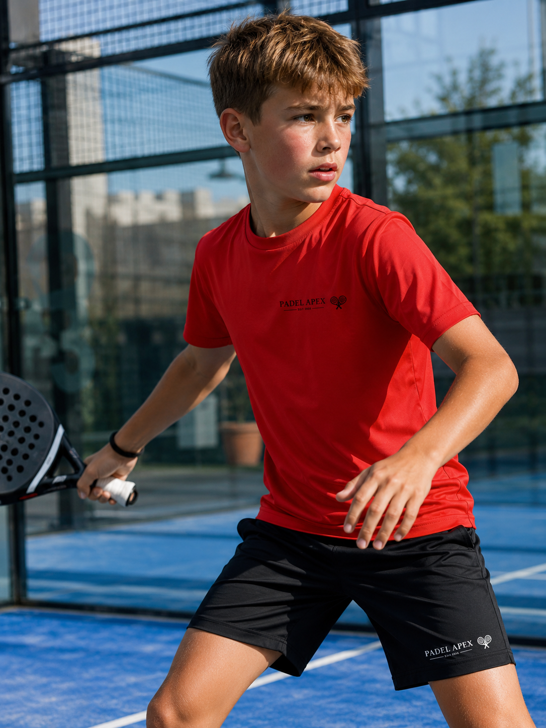 PADEL APEX - Kids T-Shirt - Fire Red