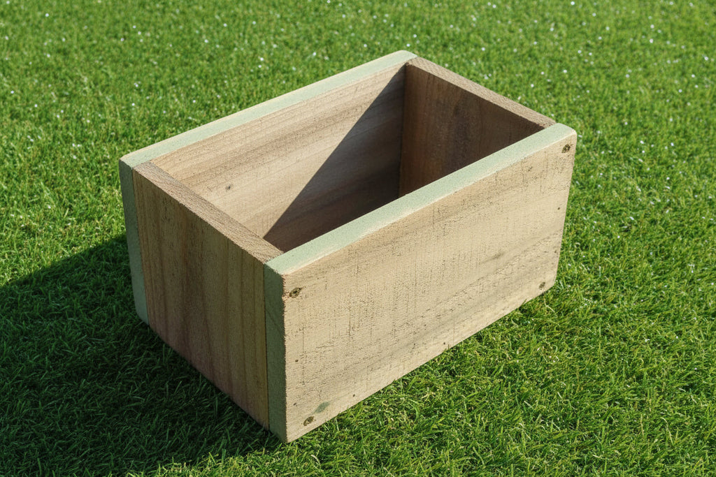 Wooden Rustic Planter Window Box no feet