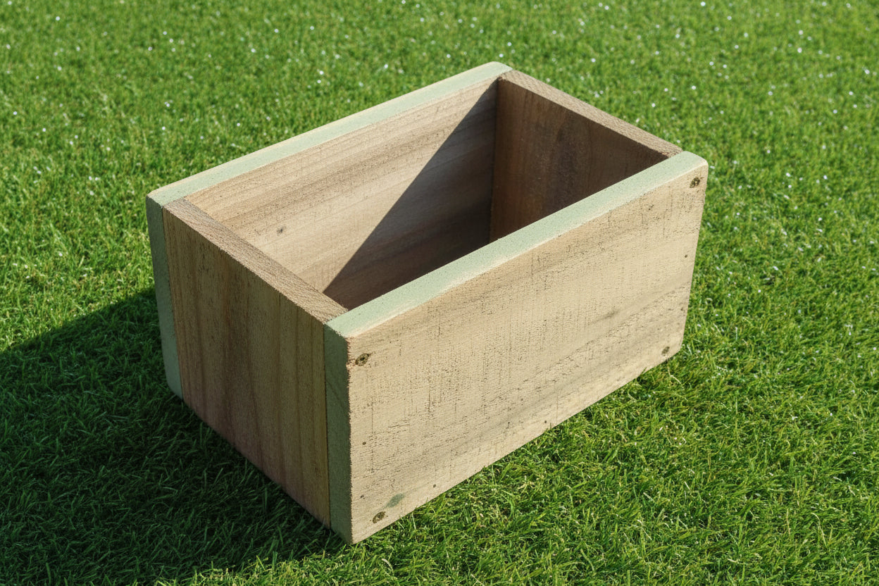 Wooden Rustic Planter Window Box no feet