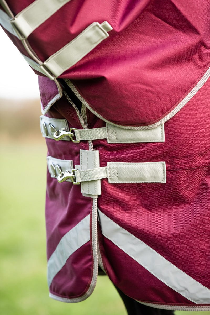 0g Detachable Neck Turnout Rug - Burgundy