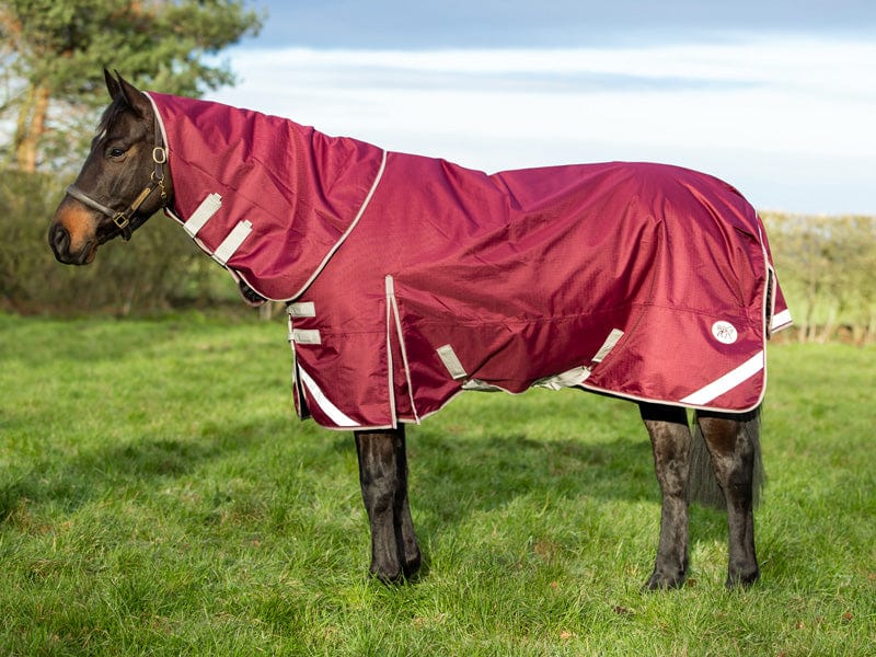 100g Detachable Neck Turnout Rug - Burgundy
