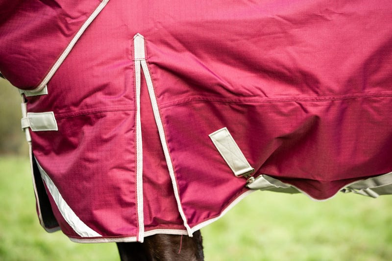 100g Detachable Neck Turnout Rug - Burgundy