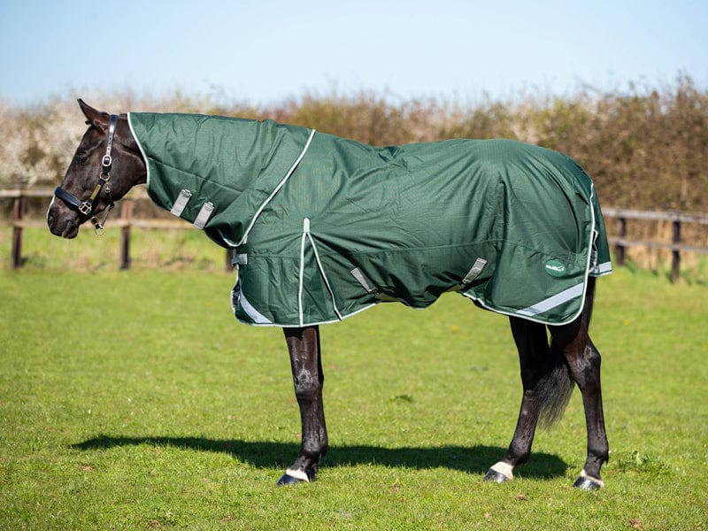 0g Detachable Neck Turnout Rug - Hunter Green