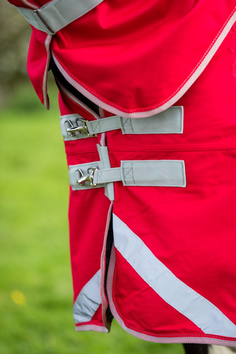 WIDE FIT 200G Detachable Neck Turnout Rug - Red
